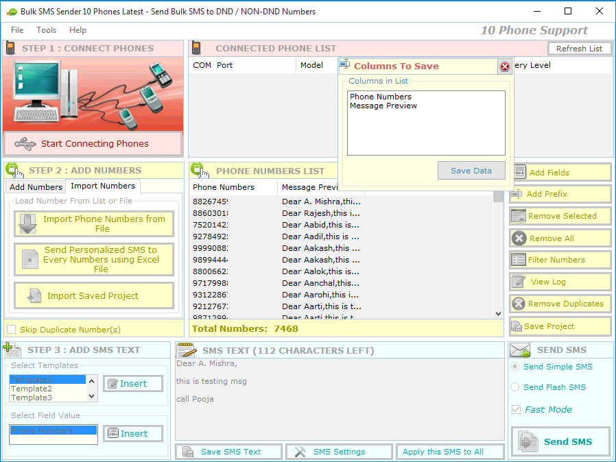 Multiple Bulk SMS Sender