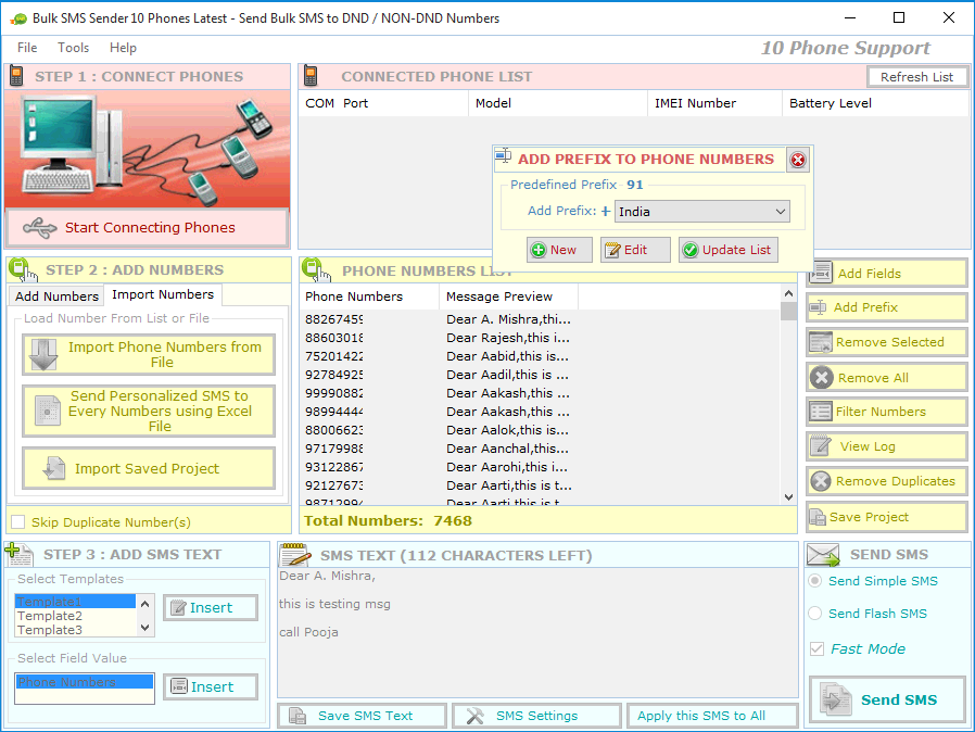 Multiple Bulk SMS Sender