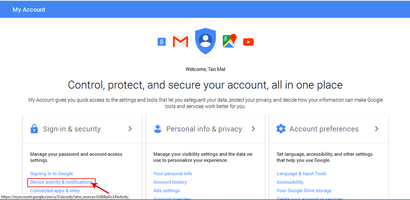 go for gmail for multi account