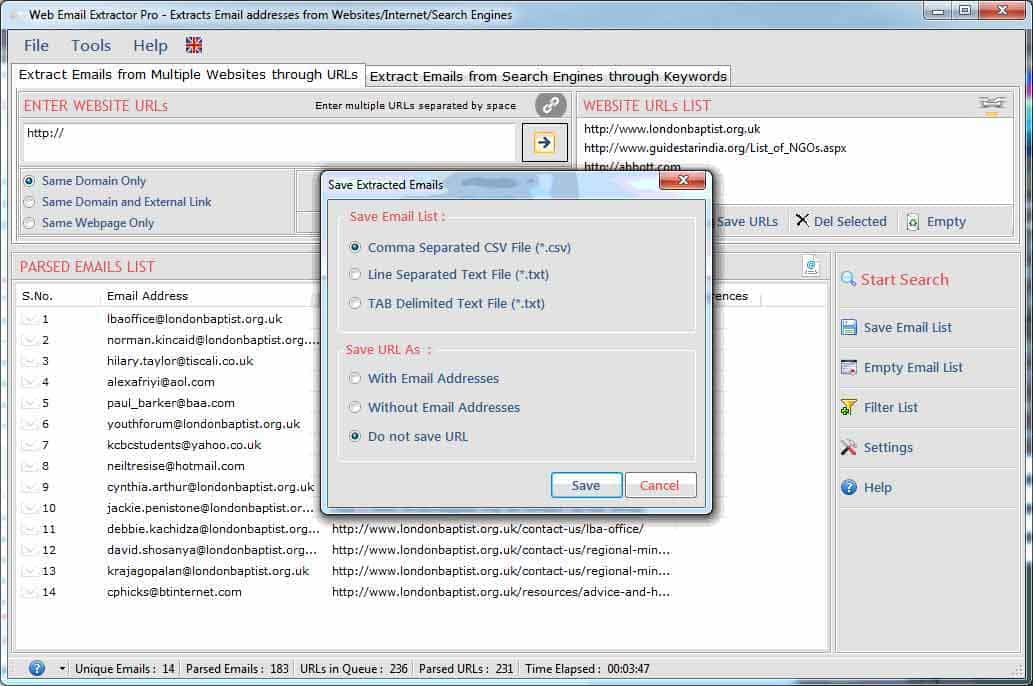 web email extractor pro 7.2.1